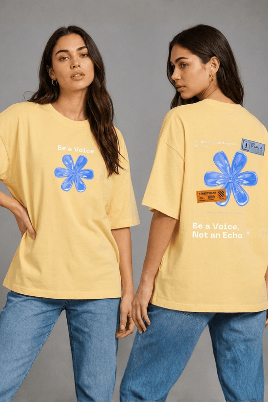 Women’s Printed Oversized  T-Shirt – Be a voice