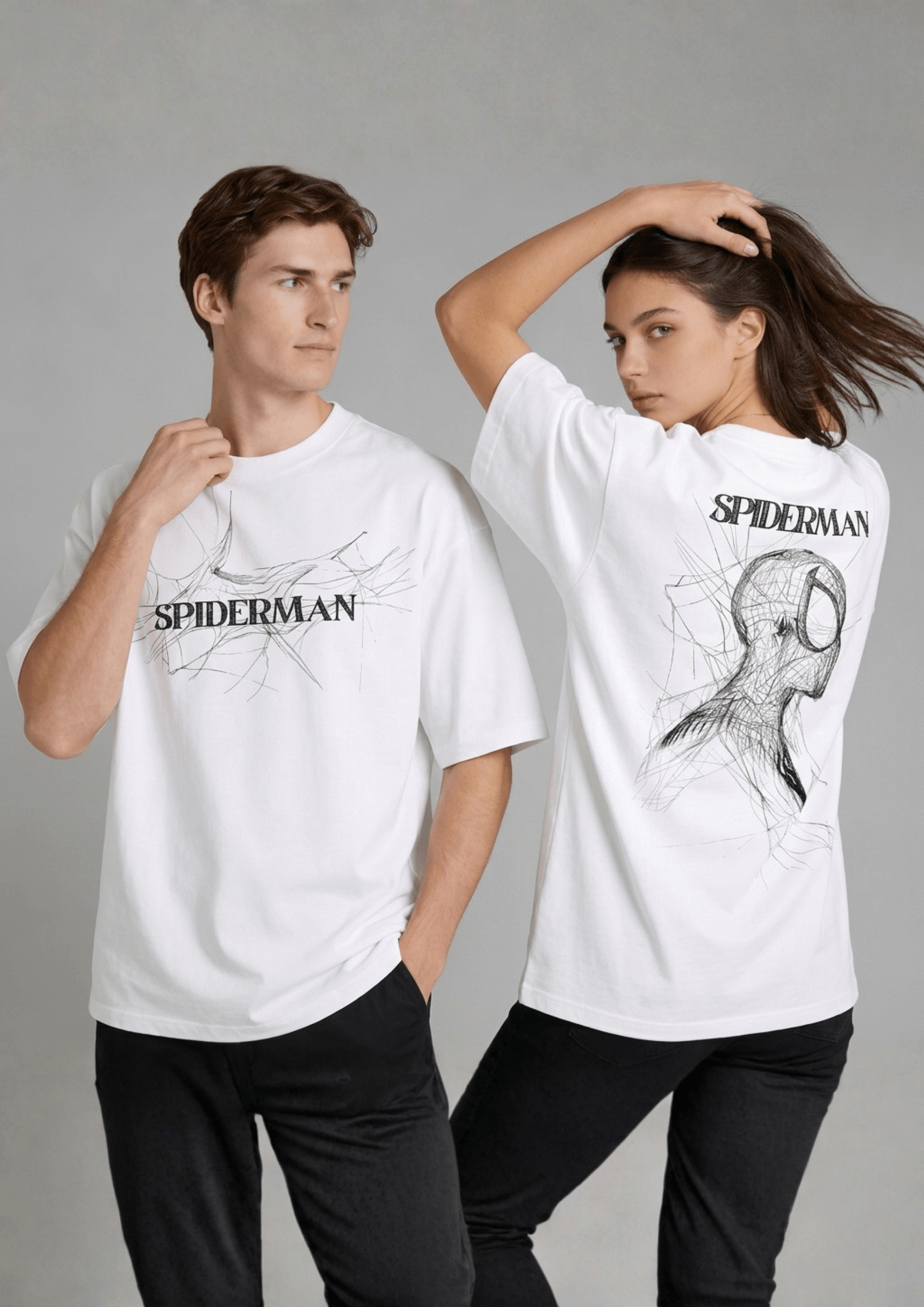 Unisex Printed Oversized  T-Shirt – SPIDER MAN