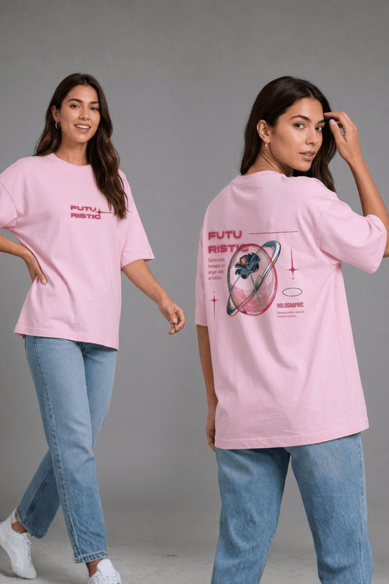 Women’s Printed Oversized  T-Shirt – FUTURISTIC