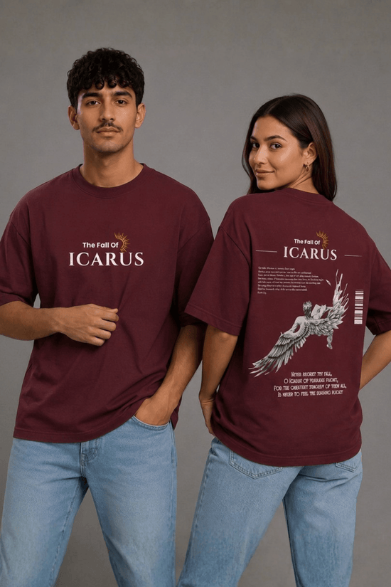 Unisex Printed Oversized  T-Shirt – ICARUS