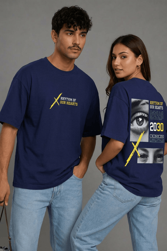 Unisex Oversized Graphic T-Shirt – Rhythm Of Our Hearts Edition