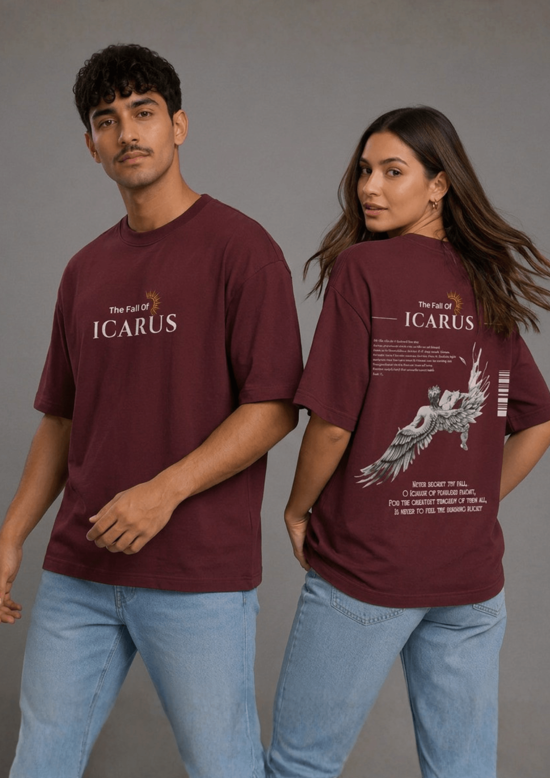 Unisex Printed Oversized  T-Shirt – ICARUS