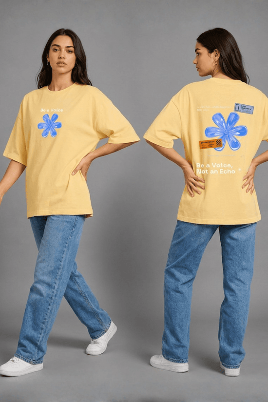 Women’s Printed Oversized  T-Shirt – Be a voice