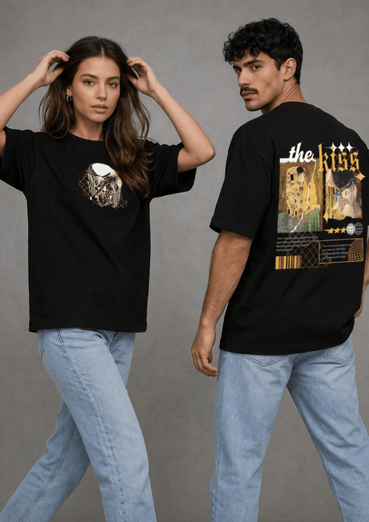 Unisex Printed Oversized  T-Shirt – The Kiss