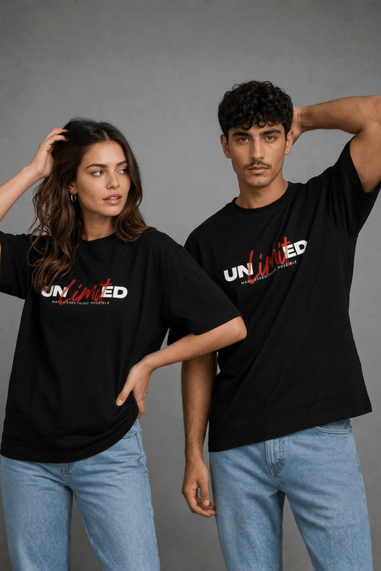 Unisex Printed Oversized  T-Shirt – UNLIMITED
