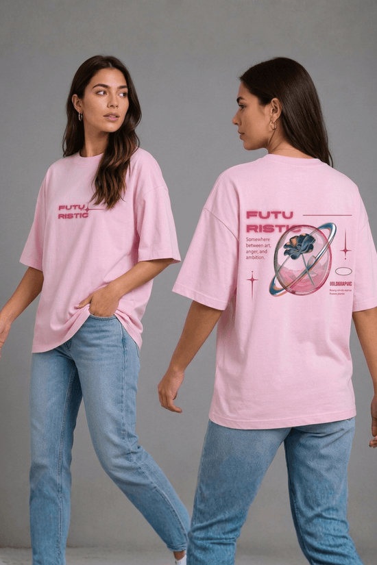 Women’s Printed Oversized  T-Shirt – FUTURISTIC