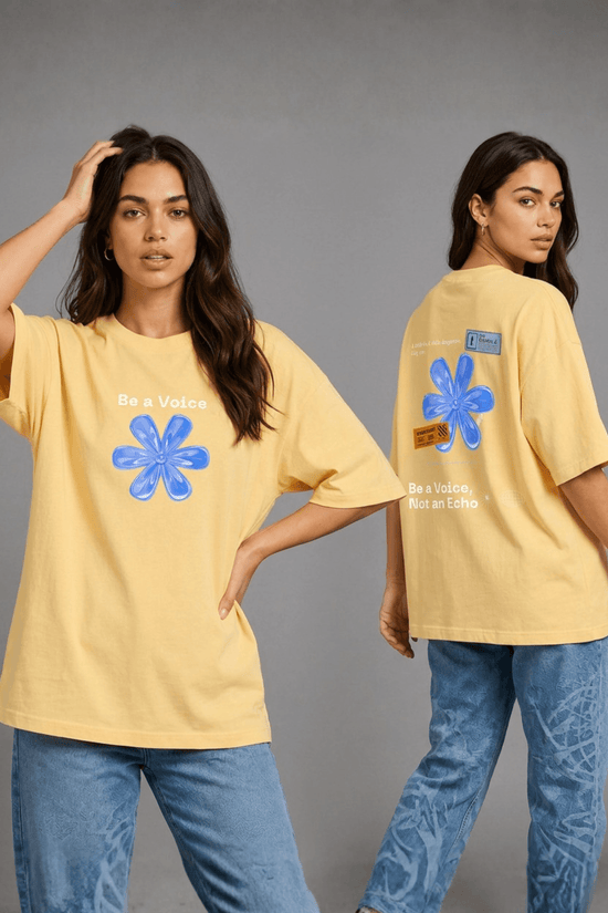 Women’s Printed Oversized  T-Shirt – Be a voice
