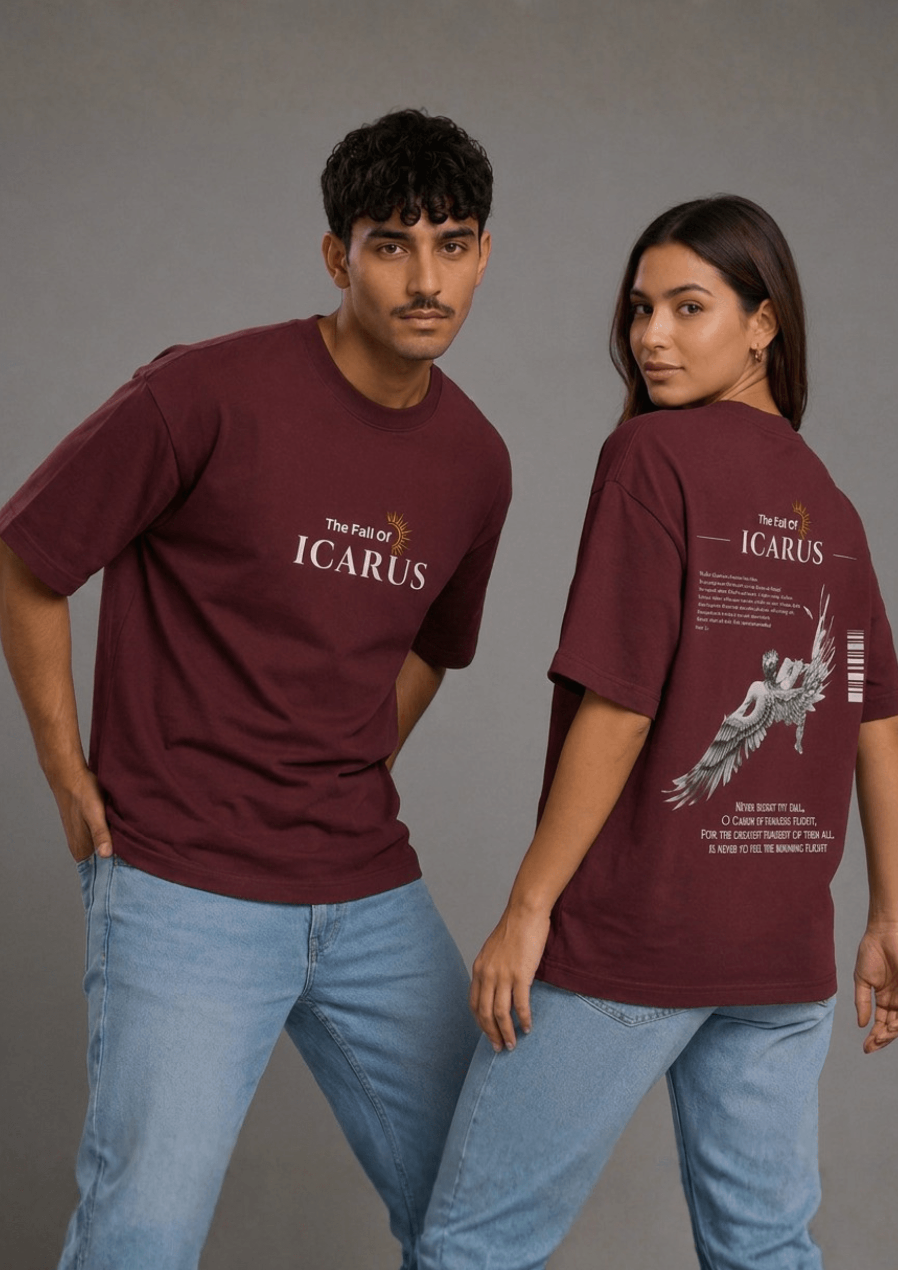 Unisex Printed Oversized  T-Shirt – ICARUS