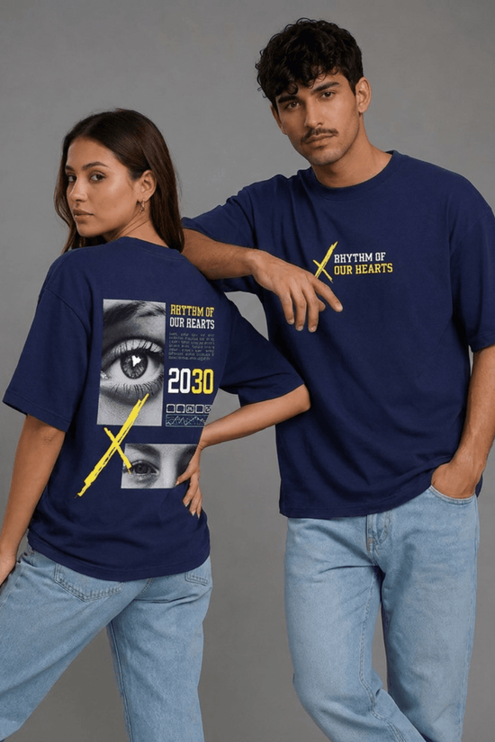 Unisex Oversized Graphic T-Shirt – Rhythm Of Our Hearts Edition