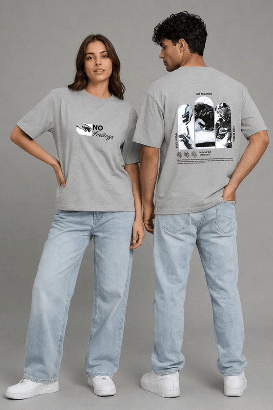 Unisex Oversized Graphic T-Shirt – No Feelings Edition