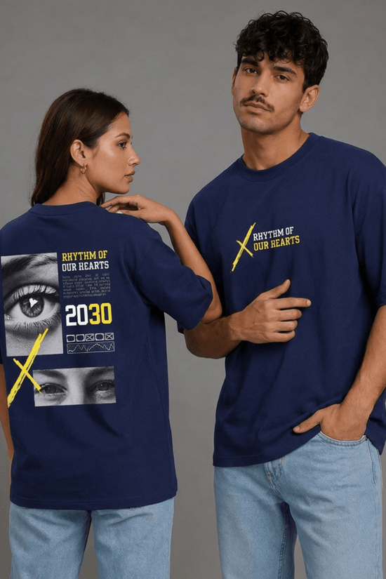 Unisex Oversized Graphic T-Shirt – Rhythm Of Our Hearts Edition