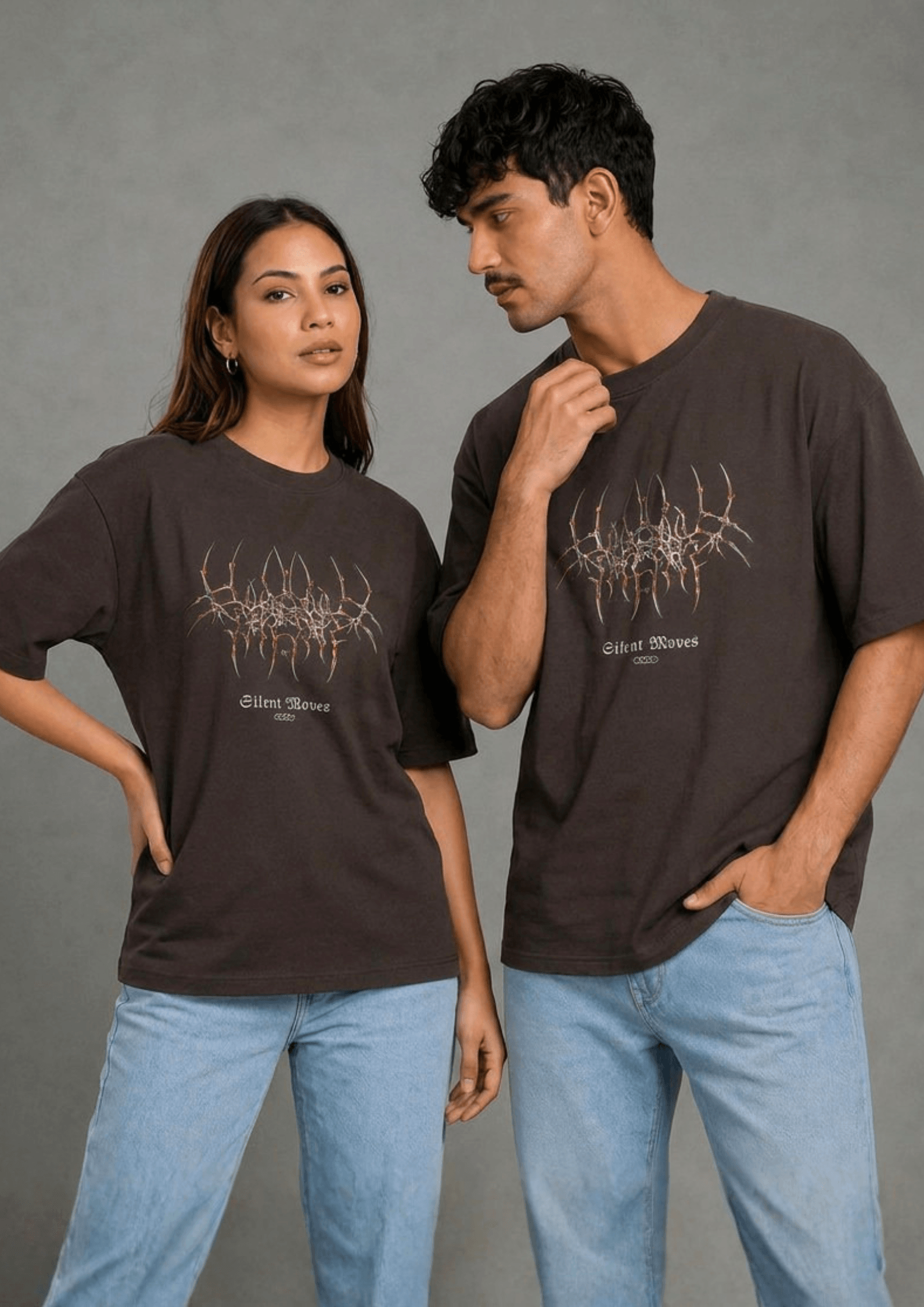 Unisex Printed Oversized  T-Shirt – Gothic