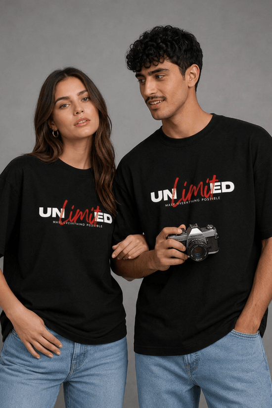 Unisex Printed Oversized  T-Shirt – UNLIMITED
