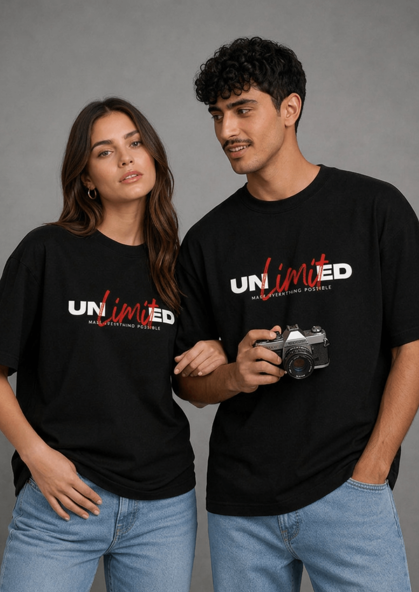 Unisex Printed Oversized  T-Shirt – UNLIMITED