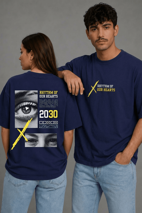 Unisex Oversized Graphic T-Shirt – Rhythm Of Our Hearts Edition