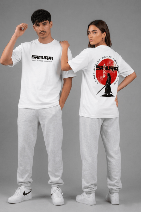 Unisex Oversized Graphic T-Shirt – Samurai Edition