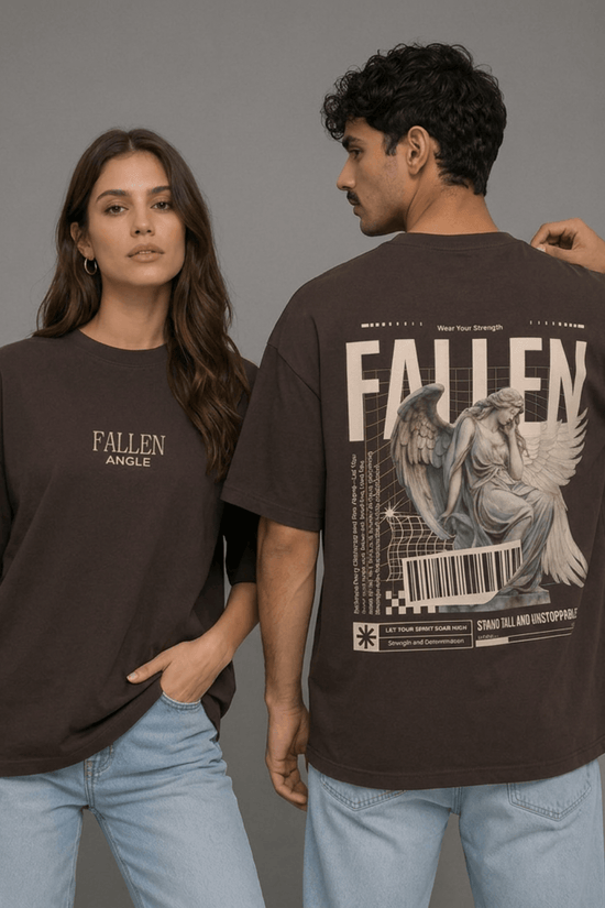 Unisex Oversized Graphic T-Shirt – Fallen Angel Edition