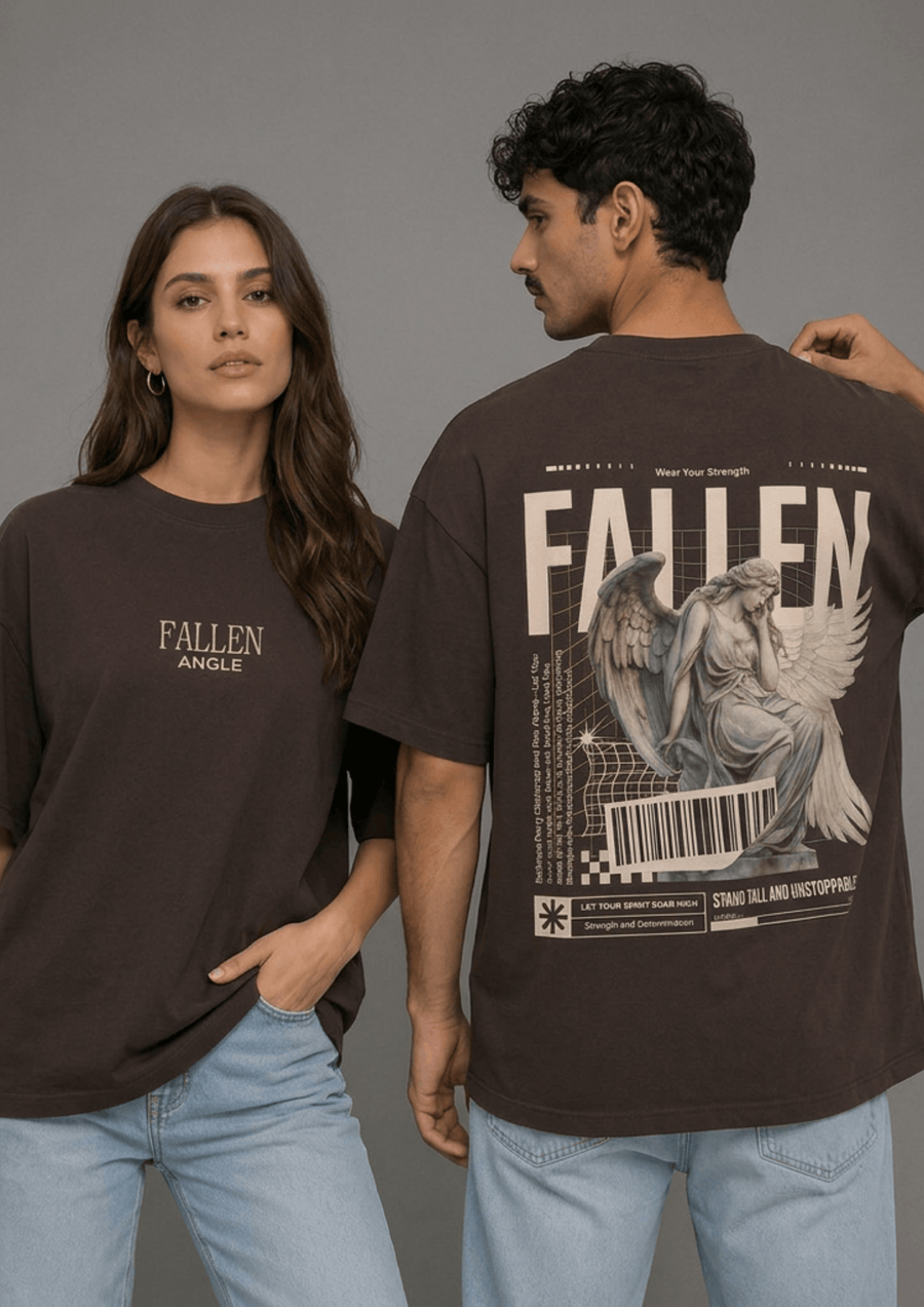 Unisex Oversized Graphic T-Shirt – Fallen Angel Edition