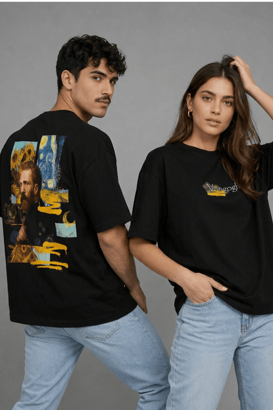 Unisex Printed Oversized  T-Shirt – Vangogh