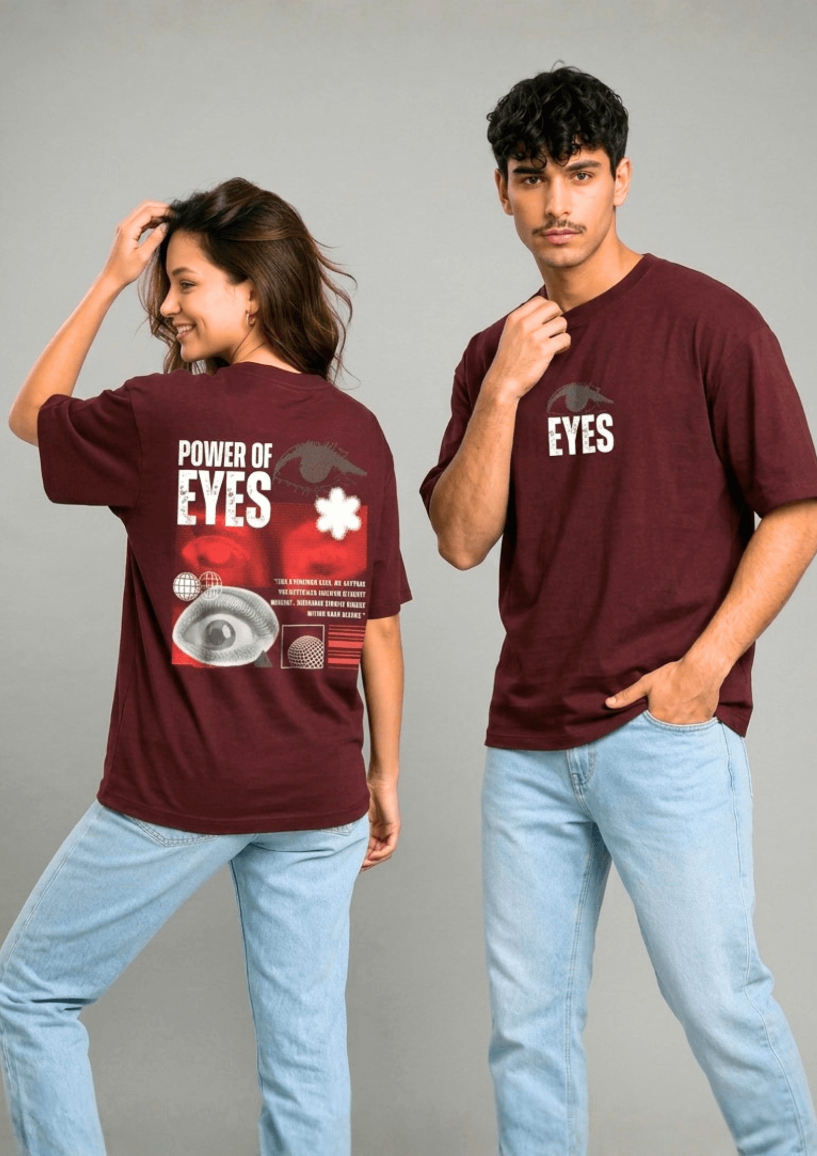 Unisex Oversized Graphic T-Shirt – Power Of Eyes Edition