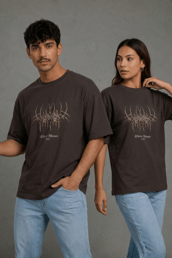 Unisex Printed Oversized  T-Shirt – Gothic