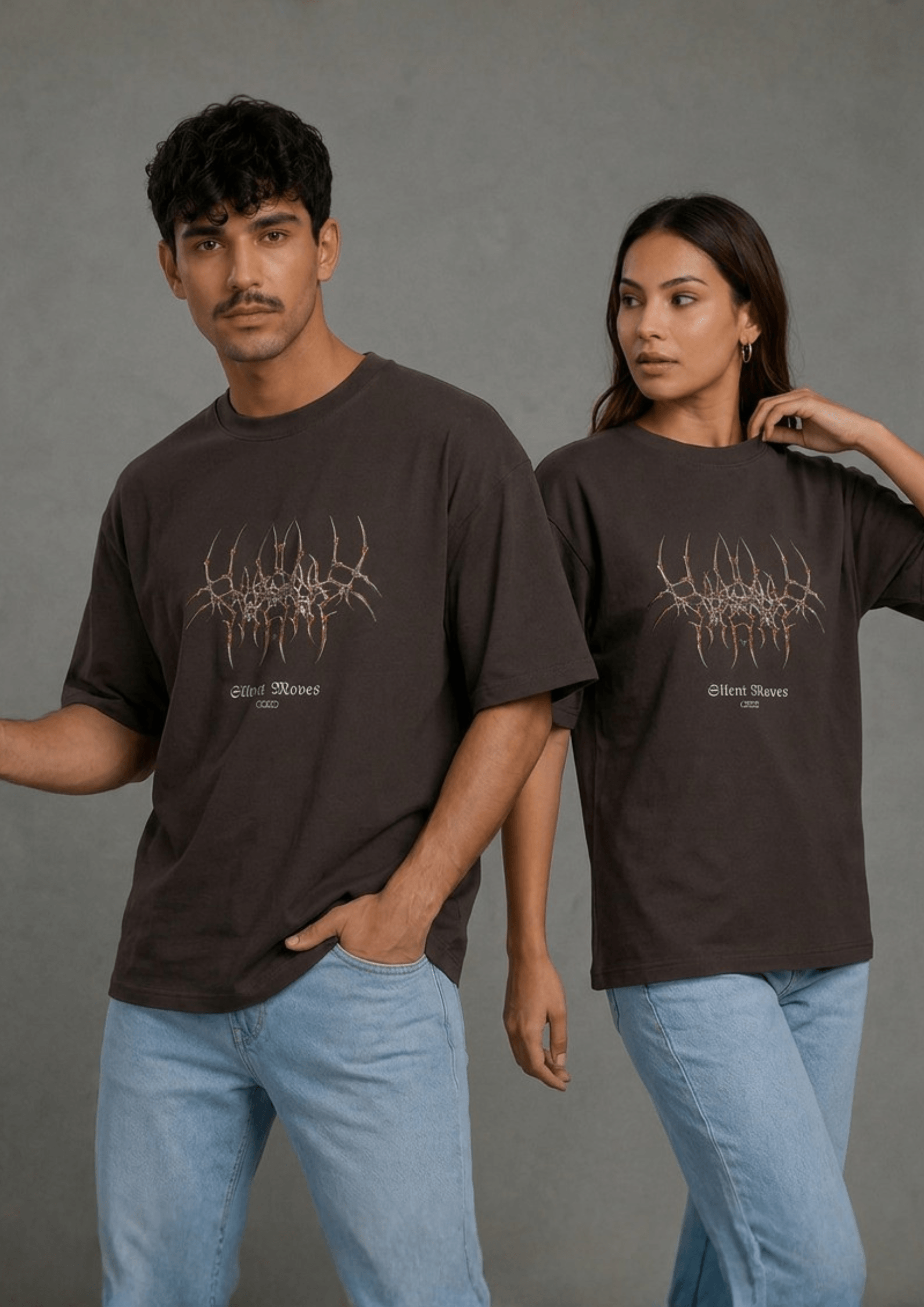 Unisex Printed Oversized  T-Shirt – Gothic