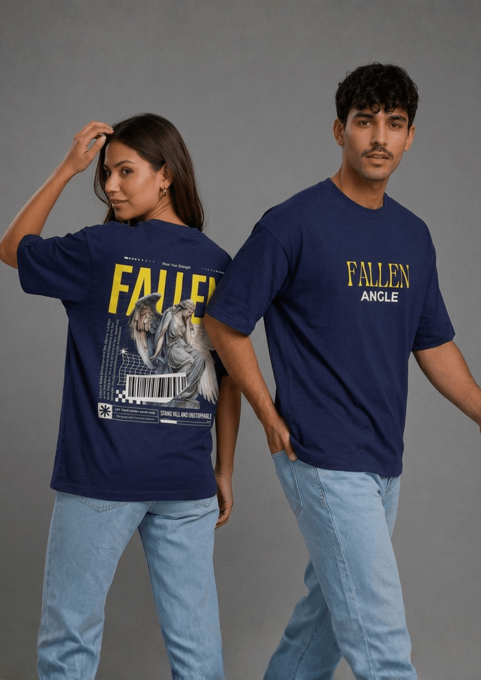 Unisex Oversized Graphic T-Shirt – Fallen Angel Edition