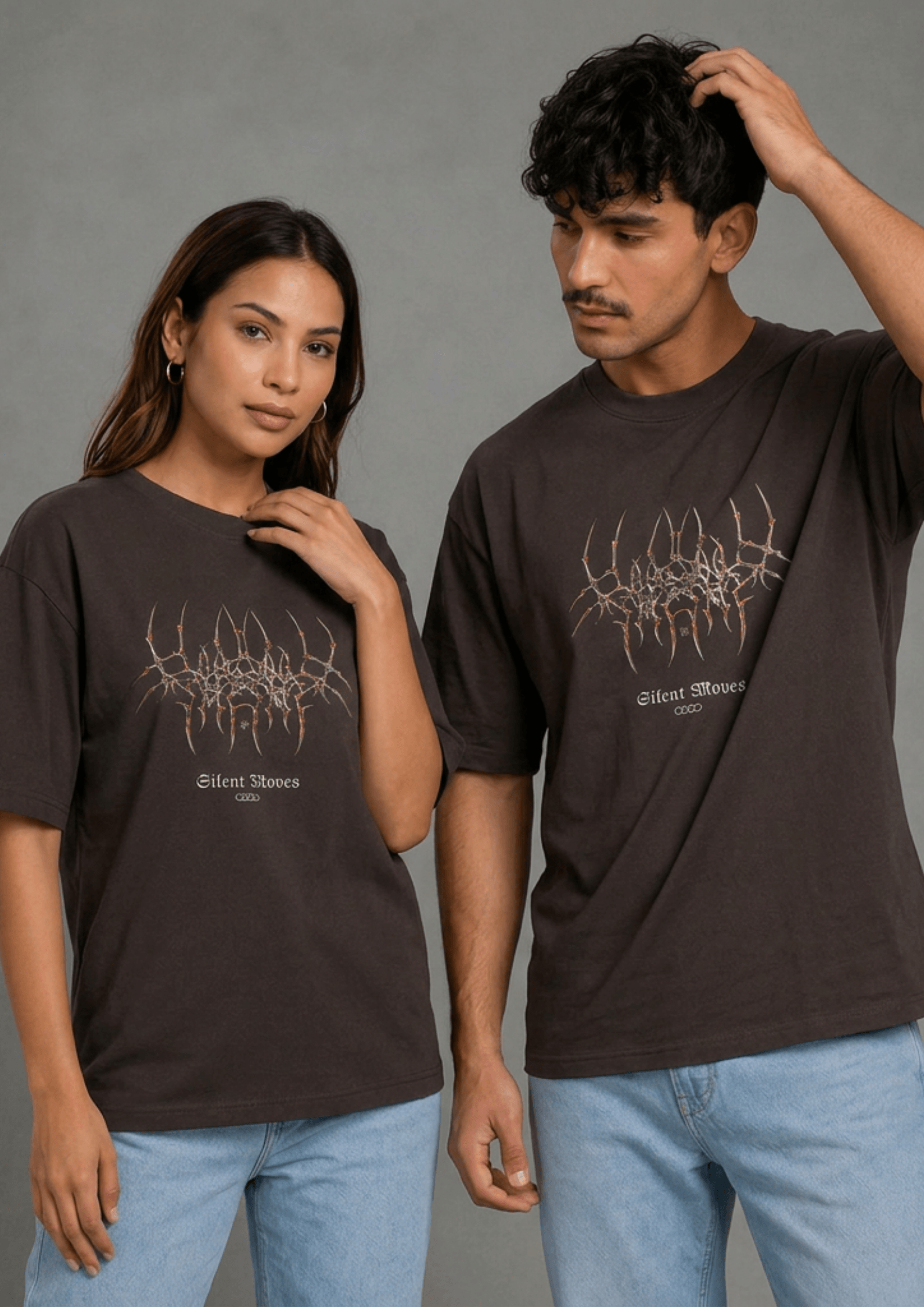 Unisex Printed Oversized  T-Shirt – Gothic