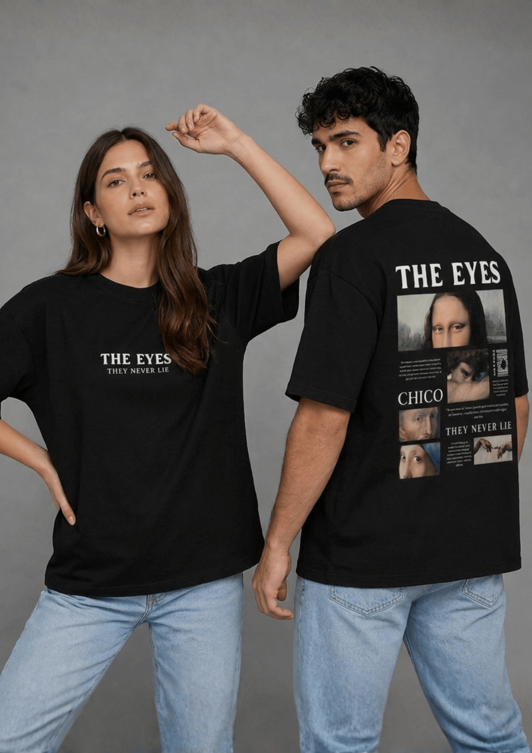 Unisex Printed Oversized  T-Shirt – THE EYES