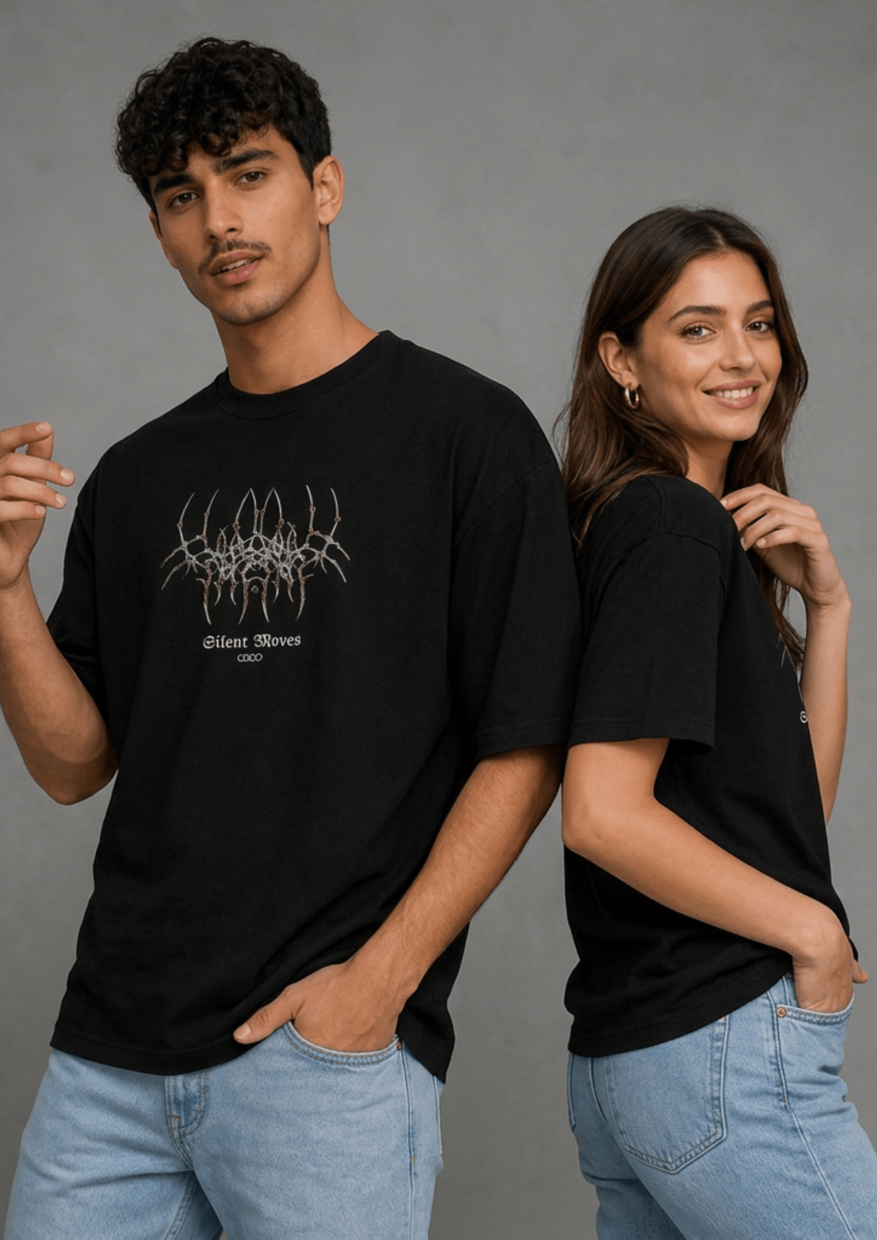Unisex Printed Oversized  T-Shirt – Gothic