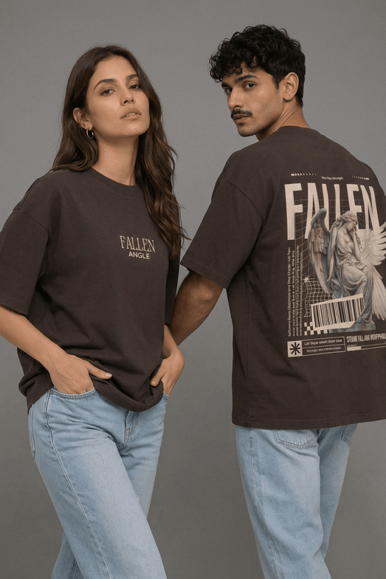 Unisex Oversized Graphic T-Shirt – Fallen Angel Edition