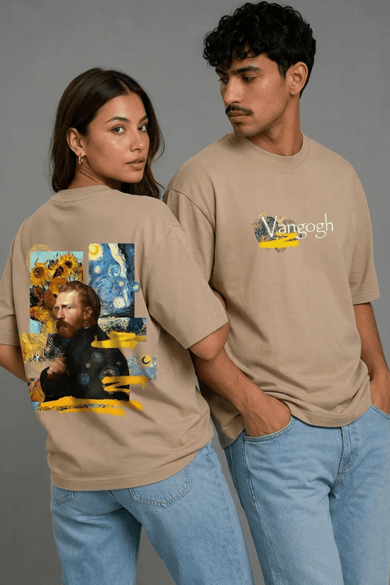 Unisex Printed Oversized  T-Shirt – Vangogh
