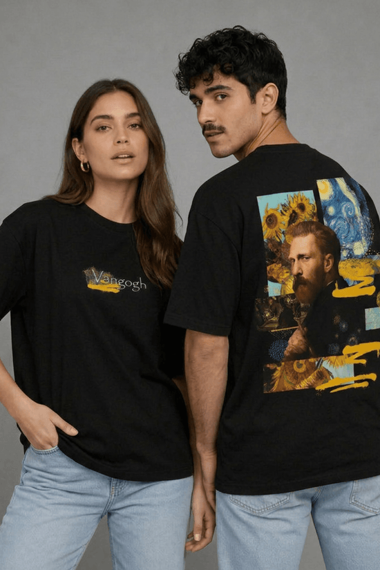 Unisex Printed Oversized  T-Shirt – Vangogh