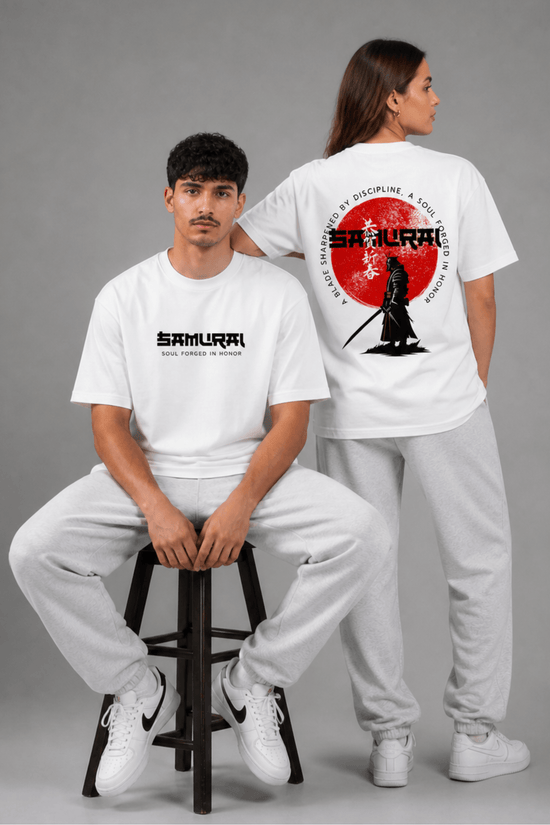 Unisex Oversized Graphic T-Shirt – Samurai Edition
