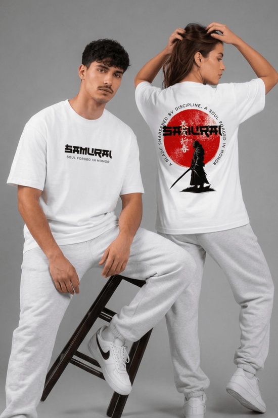 Unisex Oversized Graphic T-Shirt – Samurai Edition