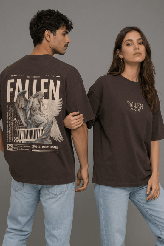 Unisex Oversized Graphic T-Shirt – Fallen Angel Edition
