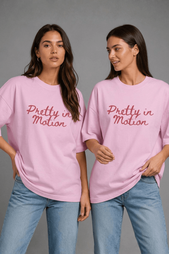 Women Oversized Graphic T-Shirt – Pretty In Motion Edition