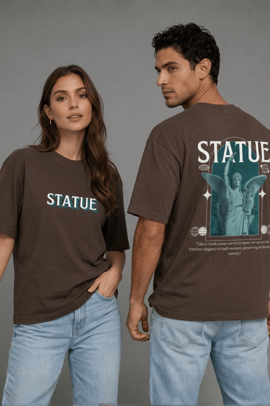 Unisex Printed Oversized  T-Shirt – STATUE