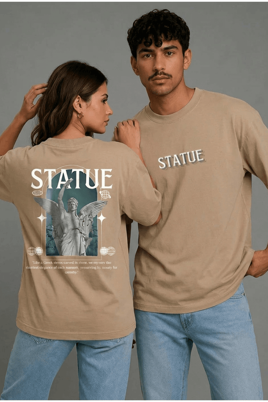 Unisex Printed Oversized  T-Shirt – STATUE
