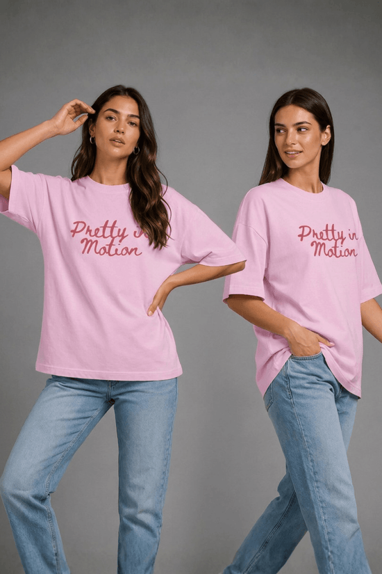 Women Oversized Graphic T-Shirt – Pretty In Motion Edition