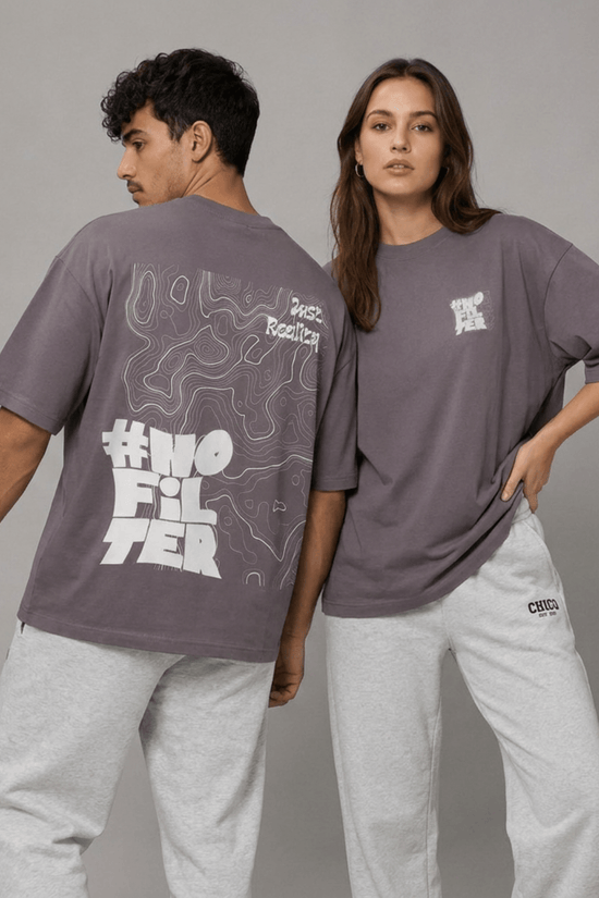 Unisex Oversized Graphic T-Shirt – No Filter Edition