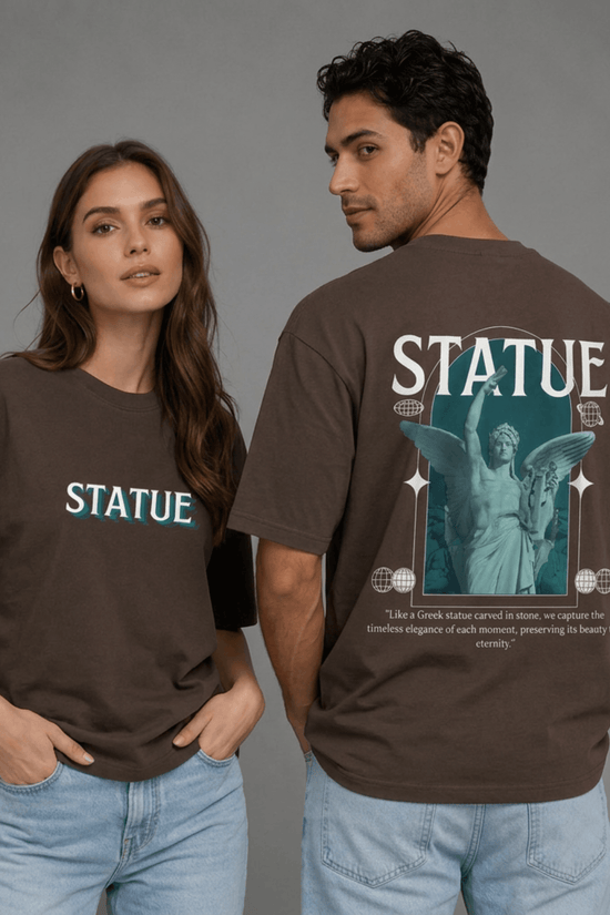 Unisex Printed Oversized  T-Shirt – STATUE