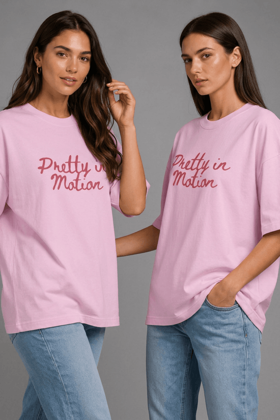 Women Oversized Graphic T-Shirt – Pretty In Motion Edition