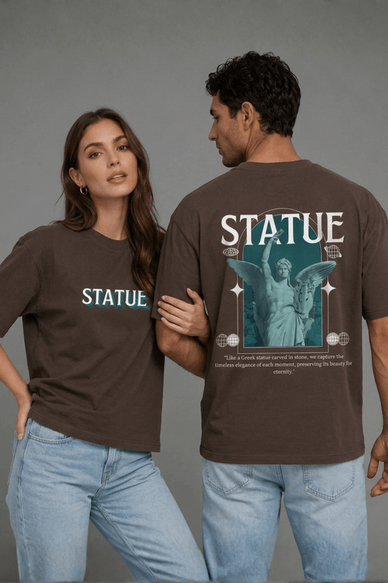 Unisex Printed Oversized  T-Shirt – STATUE
