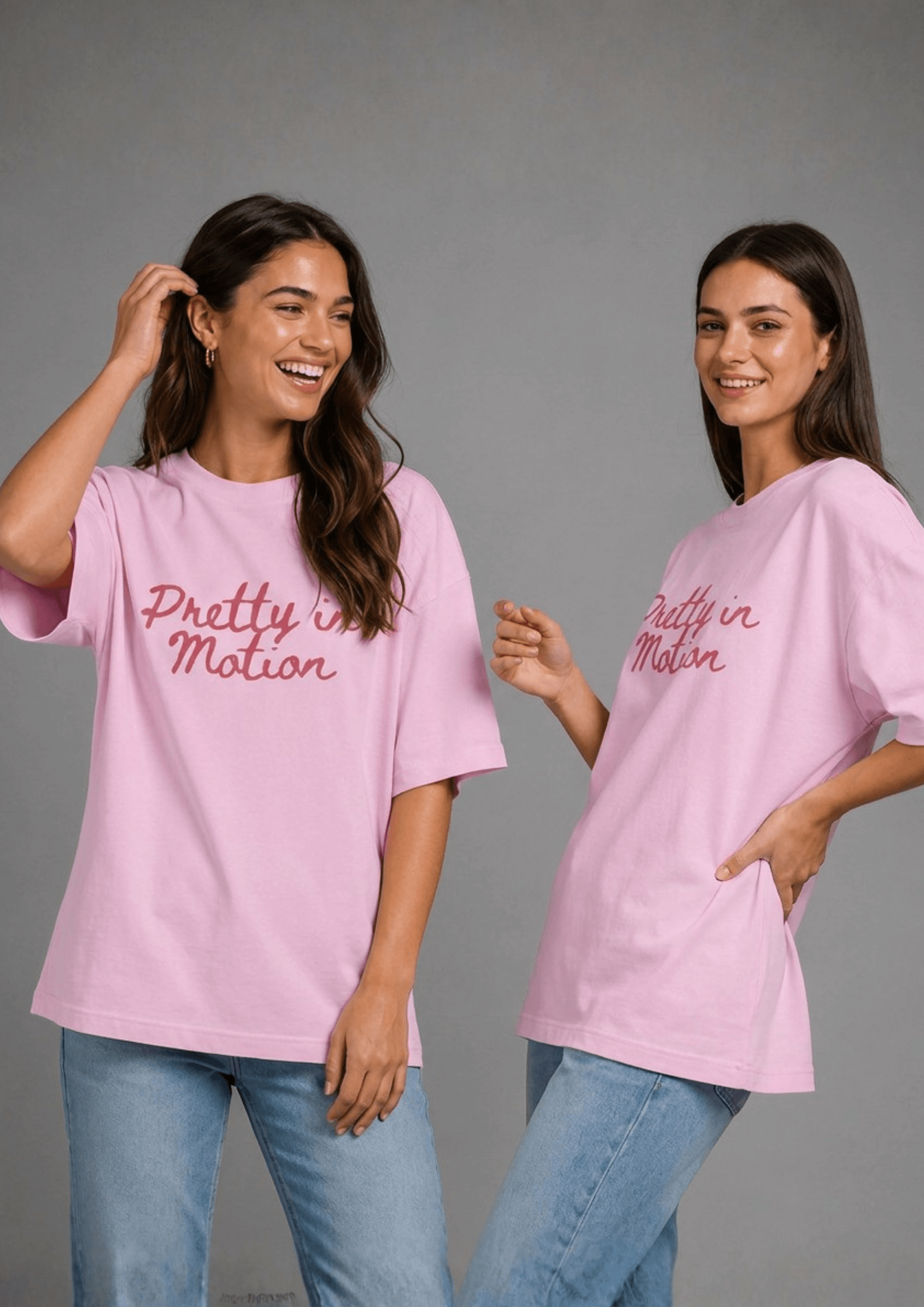 Women Oversized Graphic T-Shirt – Pretty In Motion Edition