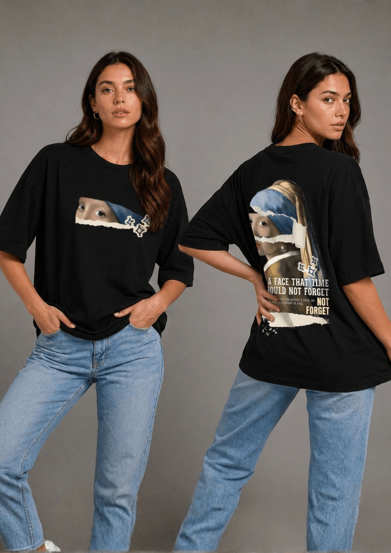 Women’s Printed Oversized  T-Shirt – NOT FORGET