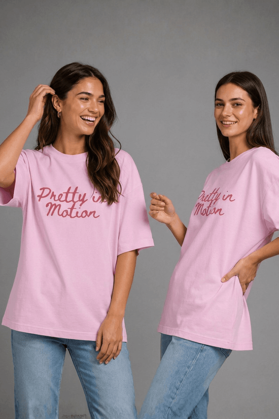 Women Oversized Graphic T-Shirt – Pretty In Motion Edition