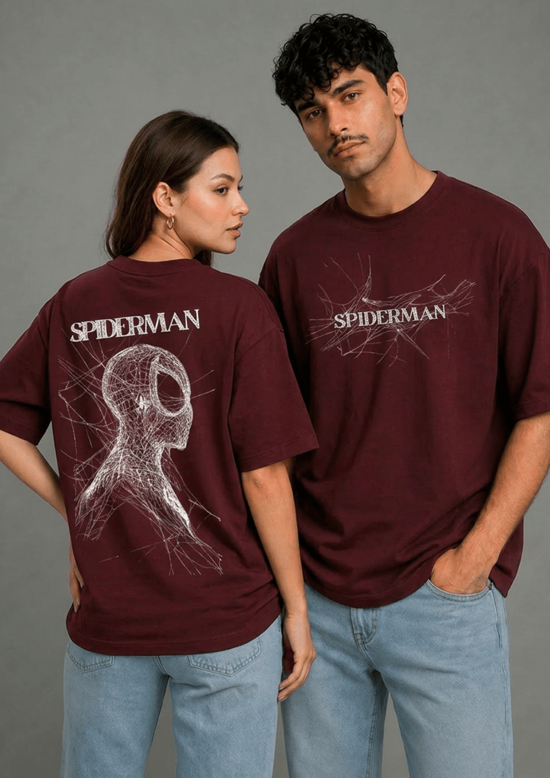 Unisex Printed Oversized  T-Shirt – SPIDER MAN