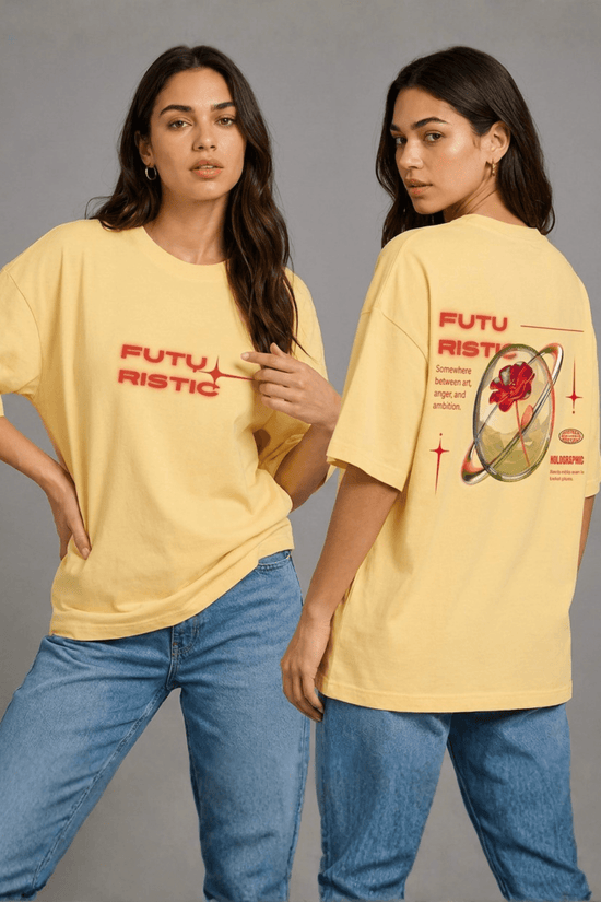 Women’s Printed Oversized  T-Shirt – FUTURISTIC