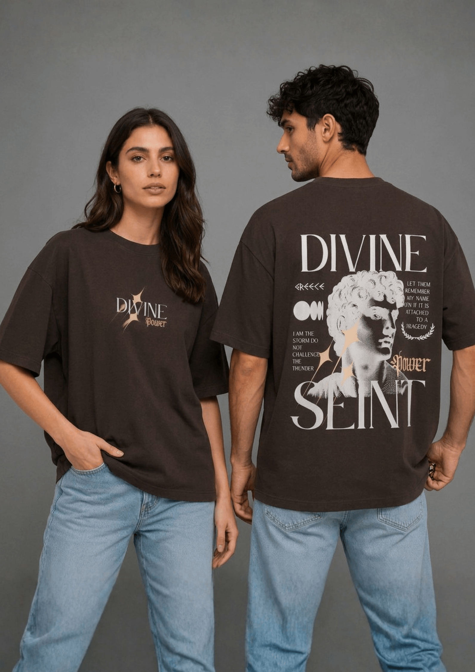 Unisex Printed Oversized  T-Shirt – DIVINE SEINT